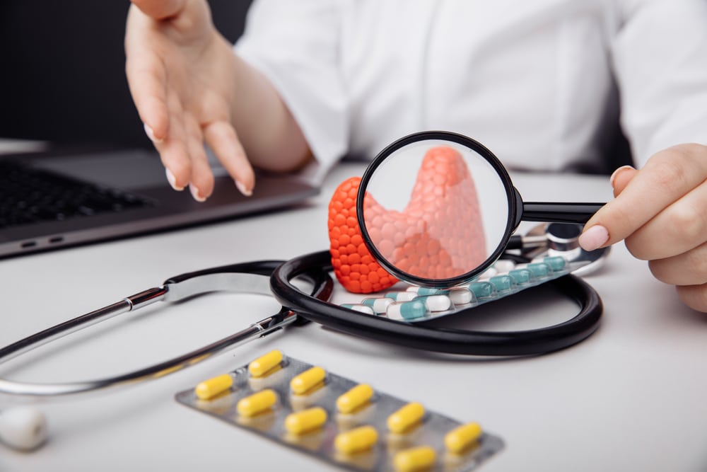 Doctor,Showing,A,Patalogy,On,Model,Of,Thyroyd,Gland.,Protection, Hormone Optimization & Endocrine Health in Hollywood, FL